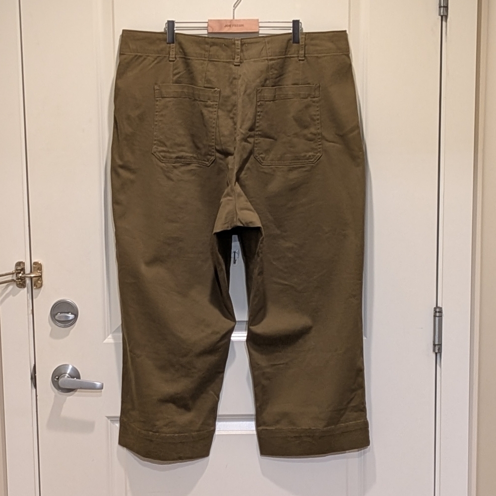 NWT Bagatelle Collection 2X Dark Tan Crop Length Wide Leg Trousers - Picture 6 of 6
